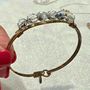 Luca & Danni Crystal Lumi Bangle Silver 6.5 (mild discoloration)